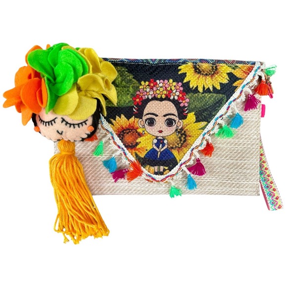 The Unbranded Brand Handbags - Frida Kahlo Boho Clutch Envelope Purse